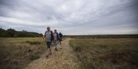 Mennesker går tur i Naturpark Vesterhavet
