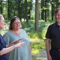 Lea Wermelin, Mette Gjerskov, Niels-Christian Levin Hansen i skoven